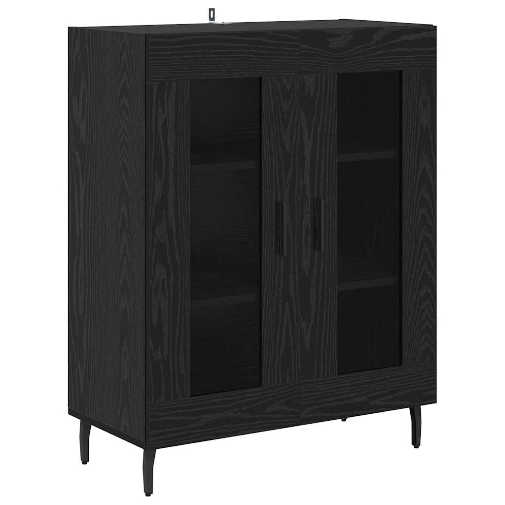 vidaXL Highboard 2 pcs Artisan Oak Engineered Wood and Glass