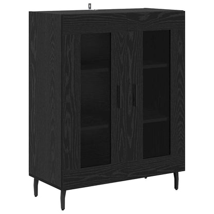 vidaXL Highboard 2 pcs Artisan Oak Engineered Wood and Glass