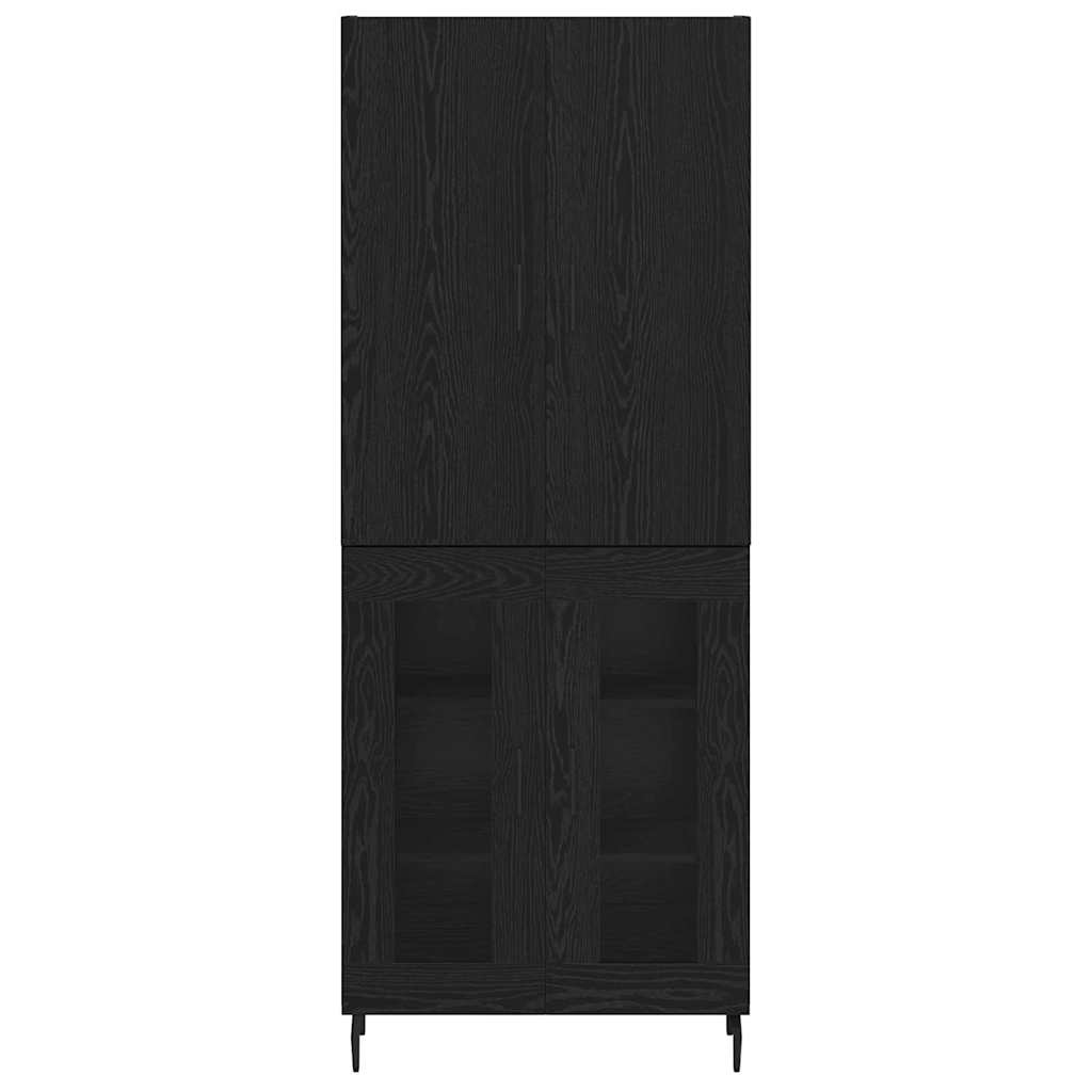 vidaXL Highboard 2 pcs Artisan Oak Engineered Wood and Glass