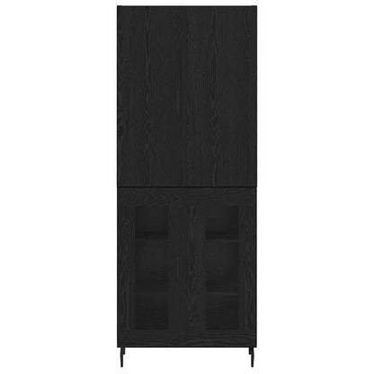 vidaXL Highboard 2 pcs Artisan Oak Engineered Wood and Glass