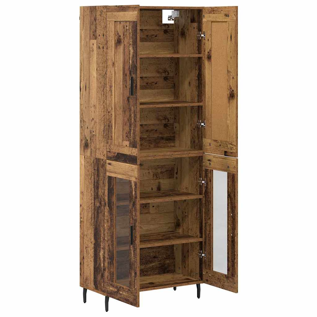 vidaXL Highboard 2 pcs Old Wood Engineered Wood