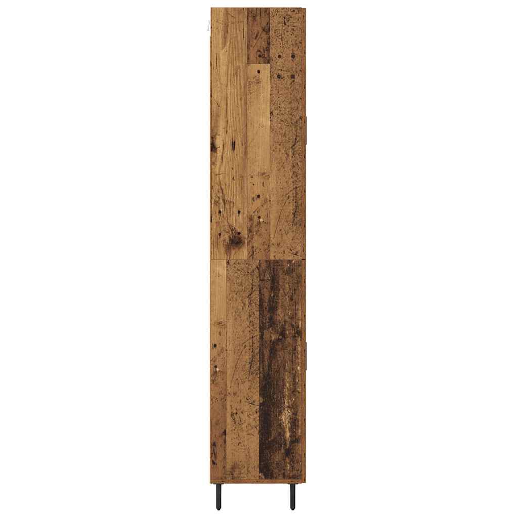 vidaXL Highboard 2 pcs Old Wood Engineered Wood