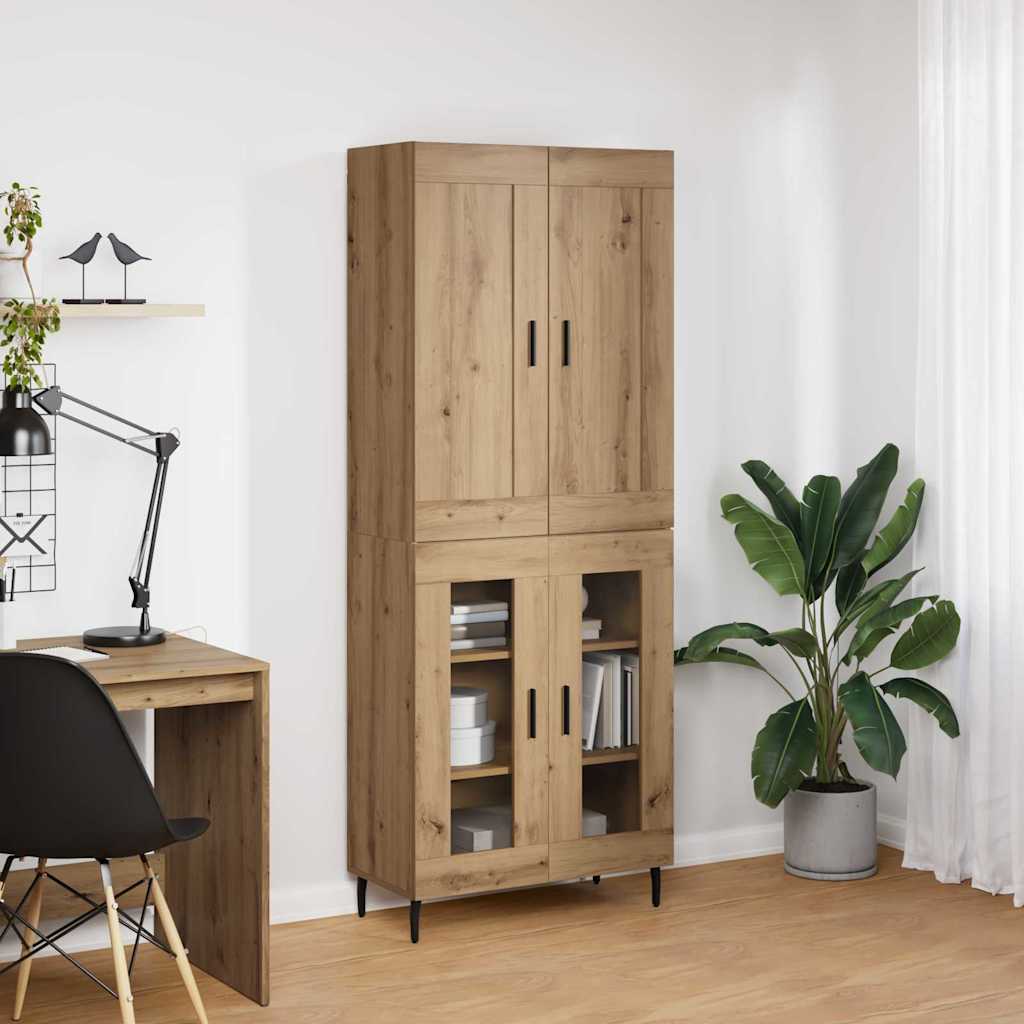 vidaXL Highboard 2 pcs Artisan Oak 69.5 x 34 x 180 cm Engineered Wood