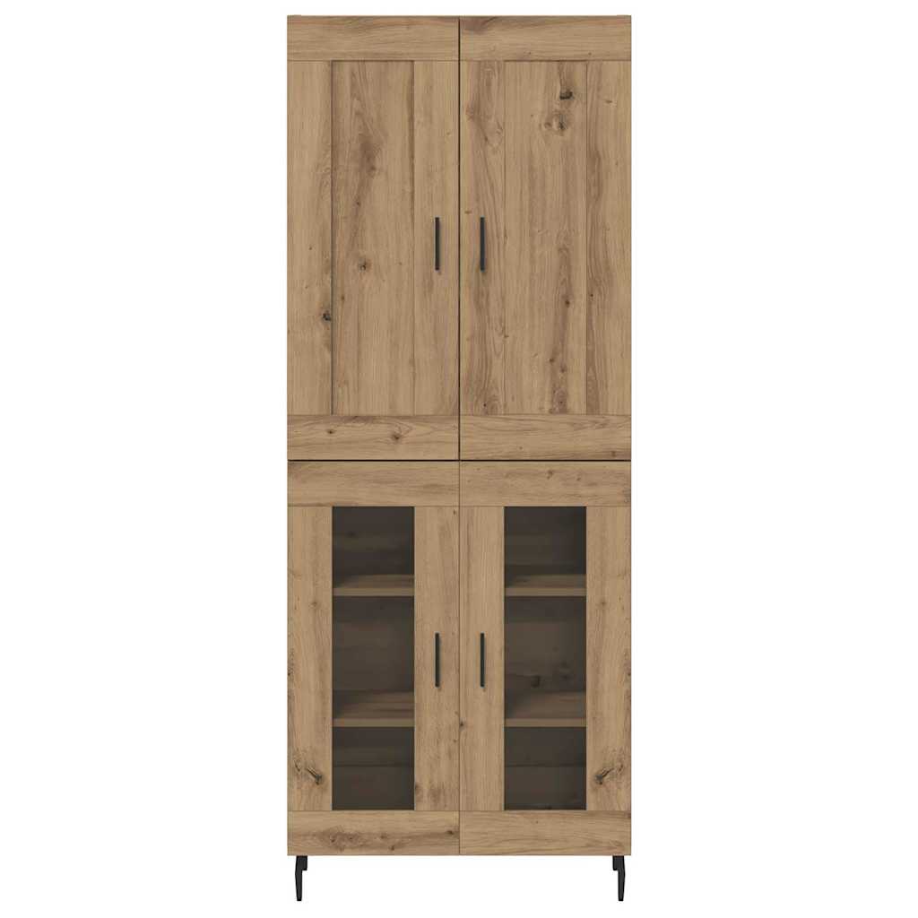 vidaXL Highboard 2 pcs Artisan Oak 69.5 x 34 x 180 cm Engineered Wood