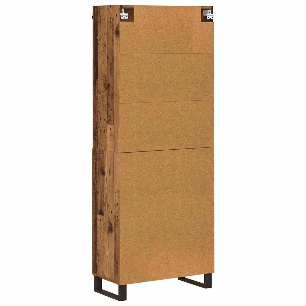 vidaXL Highboard 2 pcs Old Wood Engineered Wood