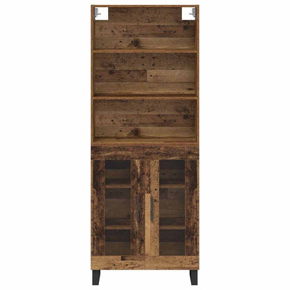 vidaXL Highboard 2 pcs Old Wood Engineered Wood