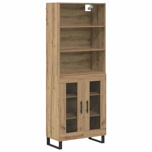 vidaXL Highboard 2 pcs Artisan Oak Engineered Wood