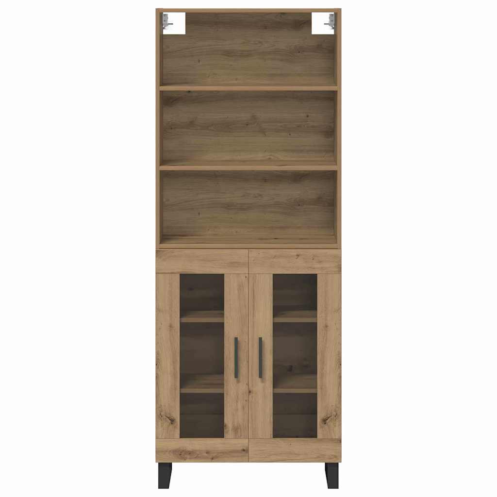 vidaXL Highboard 2 pcs Artisan Oak Engineered Wood