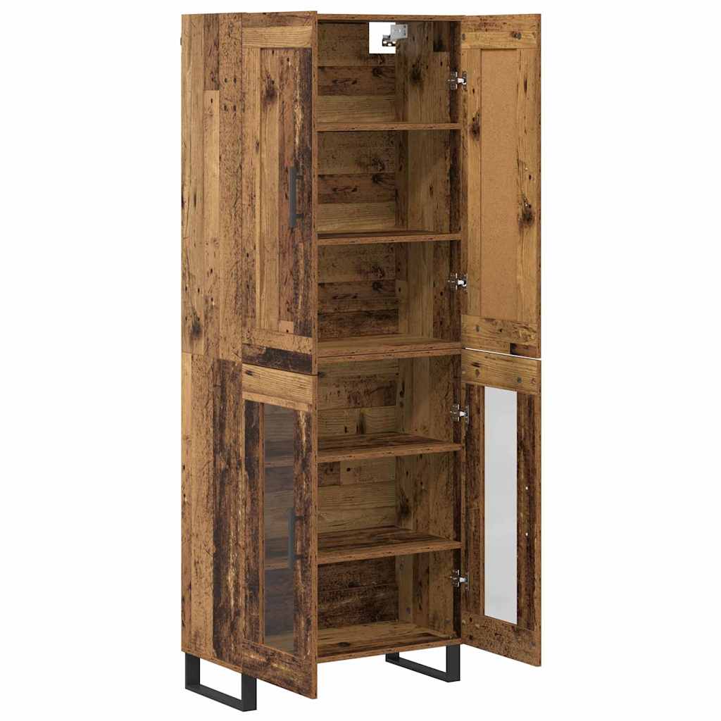 vidaXL Highboard Old Wood 69.5 x 34 x 180 cm Engineered Wood