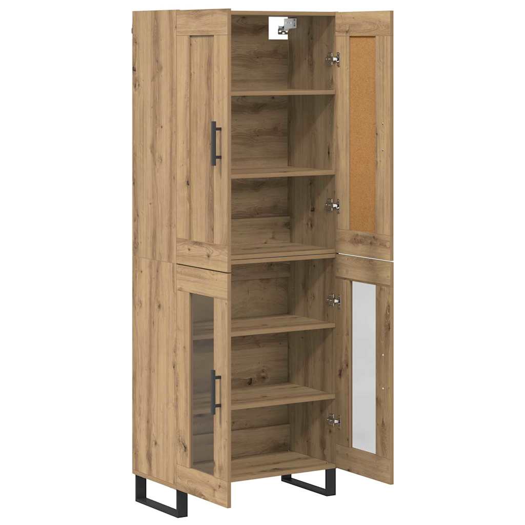 vidaXL Highboard Artisan Oak 69.5 x 34 x 180 cm Engineered Wood