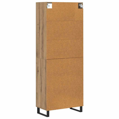 vidaXL Highboard Artisan Oak 69.5 x 34 x 180 cm Engineered Wood