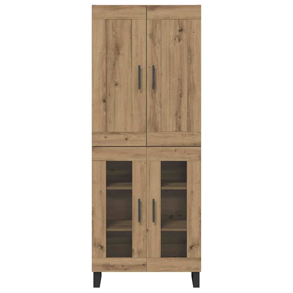vidaXL Highboard Artisan Oak 69.5 x 34 x 180 cm Engineered Wood