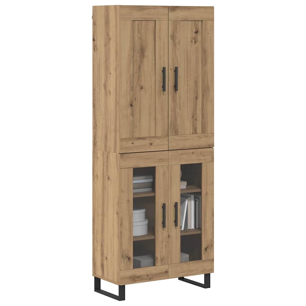 vidaXL Highboard Artisan Oak 69.5 x 34 x 180 cm Engineered Wood
