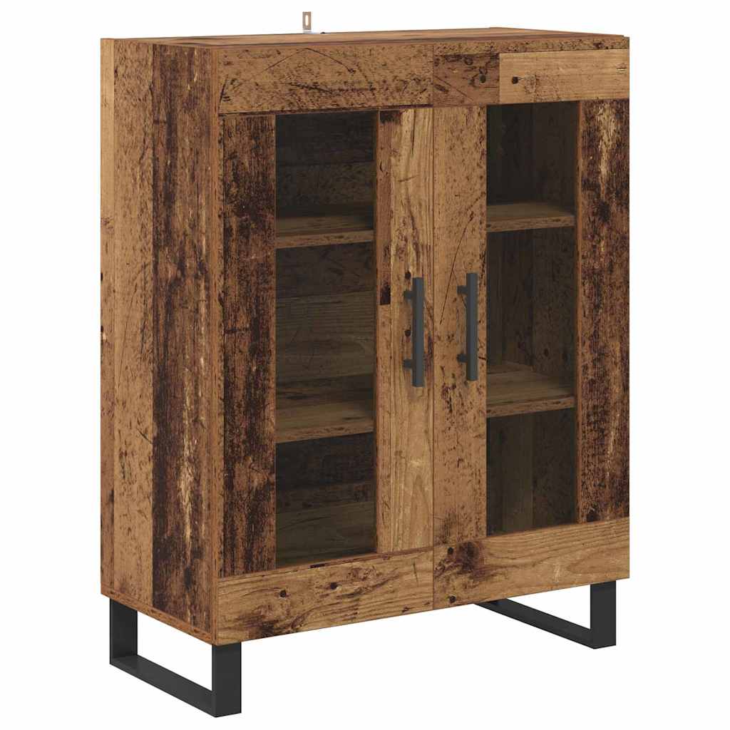 vidaXL Highboard 2 pcs Old Wood 69.5 x 34 x 180 cm