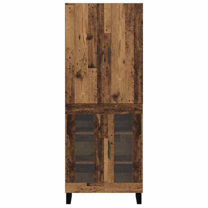 vidaXL Highboard 2 pcs Old Wood 69.5 x 34 x 180 cm