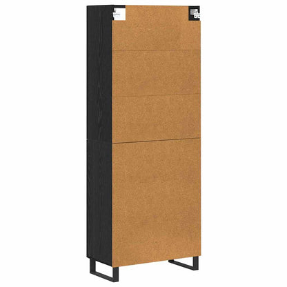 vidaXL Highboard 2 pcs Black Oak 69.5 x 34 x 180 cm