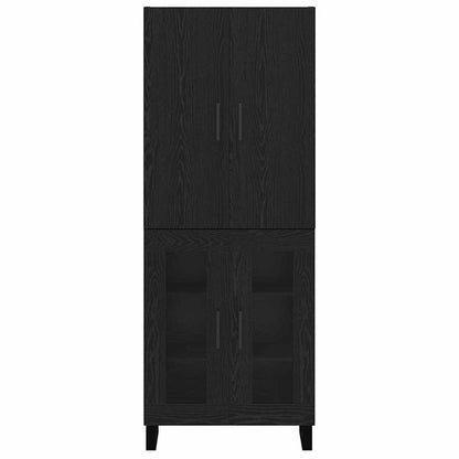 vidaXL Highboard 2 pcs Black Oak 69.5 x 34 x 180 cm