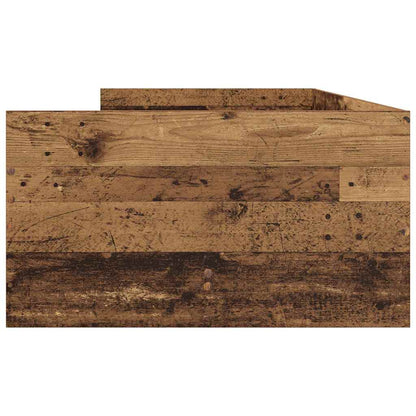 vidaXL Bed Frame with Drawer Old Wood 90 x 200 cm Solid Pine Wood