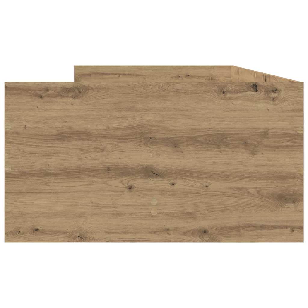 vidaXL Bed Frame with Drawer Artisan Oak 90 x 190 cm Solid Pine Wood