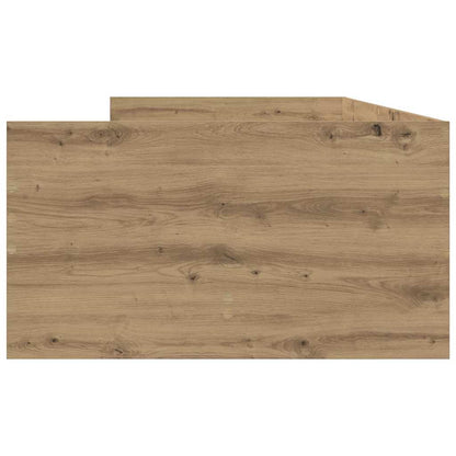 vidaXL Bed Frame with Drawer Artisan Oak 90 x 190 cm Solid Pine Wood