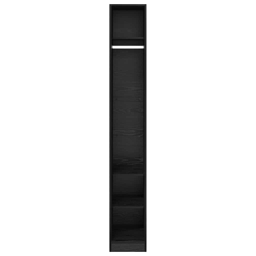 vidaXL Wardrobe with Shelf Black Oak 50 x 30 x 200 cm Engineered Wood