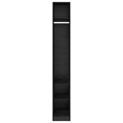 vidaXL Wardrobe with Shelf Black Oak 50 x 30 x 200 cm Engineered Wood
