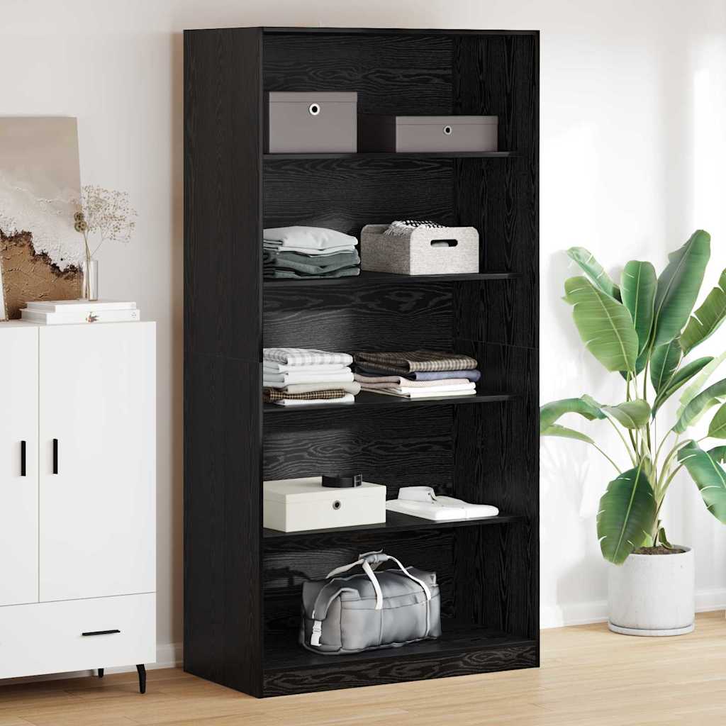 vidaXL Wardrobe Black Oak 100 x 50x 200 cm Engineered Wood