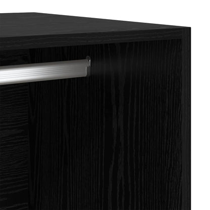 vidaXL Wardrobe Black Oak 30 x 50 x 200 cm Engineered Wood