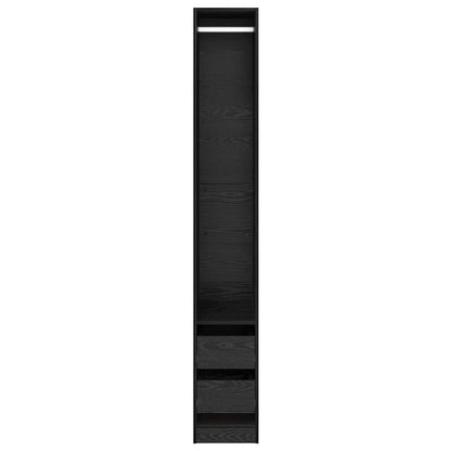 vidaXL Wardrobe Black Oak 30 x 50 x 200 cm Engineered Wood