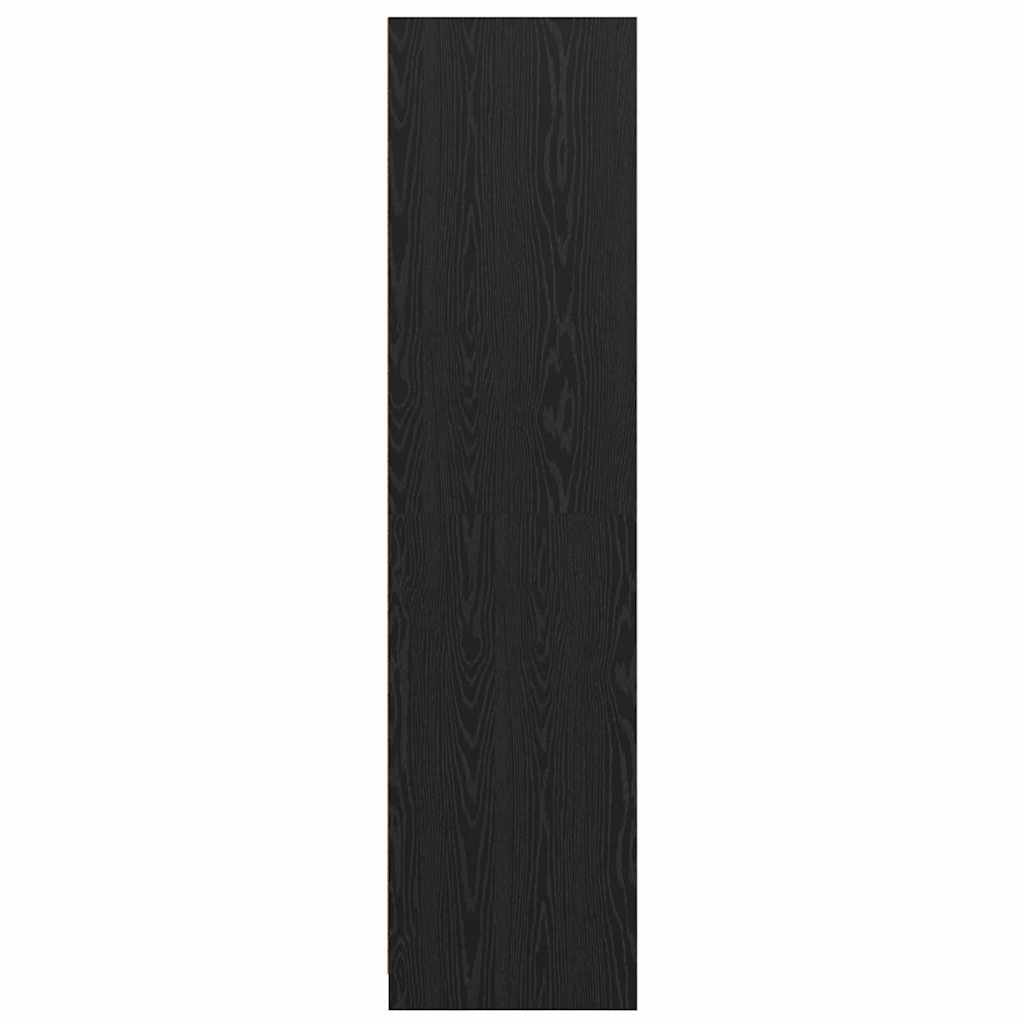 vidaXL Wardrobe Black Oak 80 x 50 x 200 cm Engineered Wood
