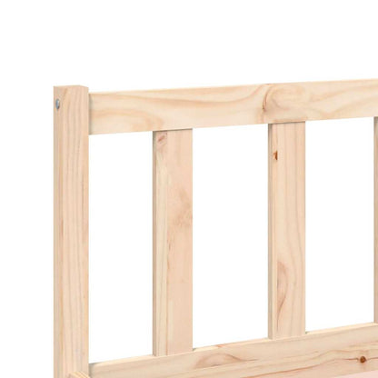 vidaXL Bed Frame Natural 152 x 203 cm Solid Pine Wood