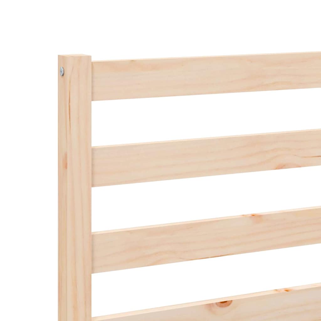 vidaXL Bed Frame Natural 208.5 x 157.5 x 69.5 cm Solid Pine Wood