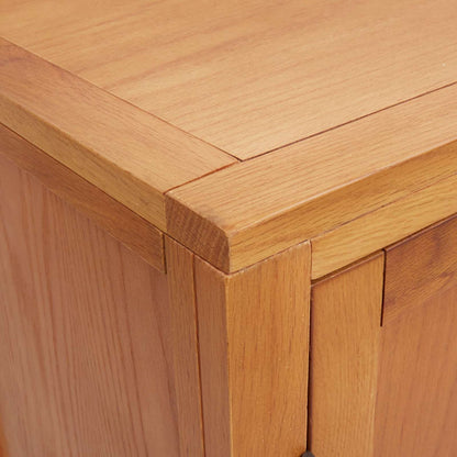 vidaXL Cabinet with Storage Brown 80 x 35 x 95 cm Solid Oak Wood