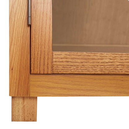 vidaXL Cabinet with Shelf Brown 80 x 35 x 95 cm Solid Oak Wood