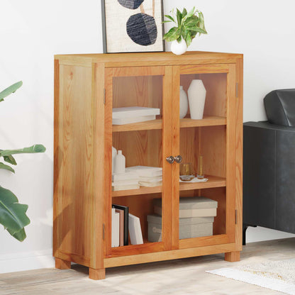 vidaXL Cabinet with Shelf Brown 80 x 35 x 95 cm Solid Oak Wood