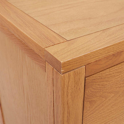 vidaXL Cabinet with Drawer Brown 80 x 35 x 95 cm Solid Oak Wood