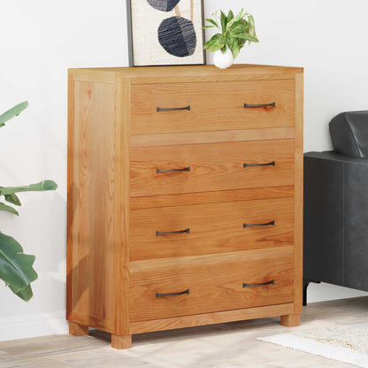 vidaXL Cabinet with Drawer Brown 80 x 35 x 95 cm Solid Oak Wood