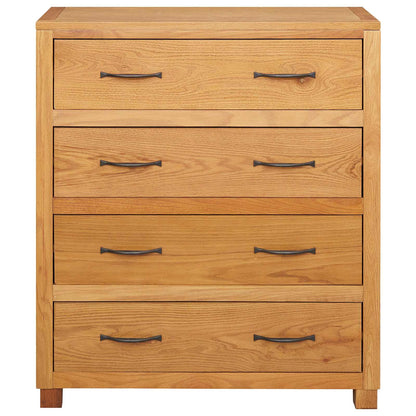 vidaXL Cabinet with Drawer Brown 80 x 35 x 95 cm Solid Oak Wood