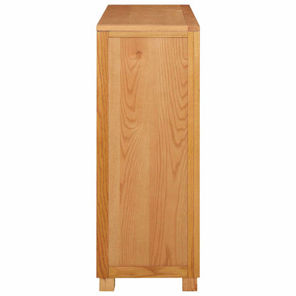 vidaXL Cabinet with Drawer Brown 80 x 35 x 95 cm Solid Oak Wood