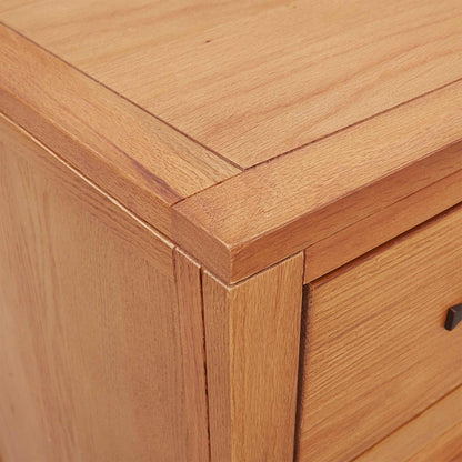 vidaXL Cabinet with Drawer Brown 80 x 50 x 70 cm Solid Oak Wood