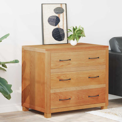 vidaXL Cabinet with Drawer Brown 80 x 50 x 70 cm Solid Oak Wood