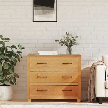 vidaXL Cabinet with Drawer Brown 80 x 50 x 70 cm Solid Oak Wood