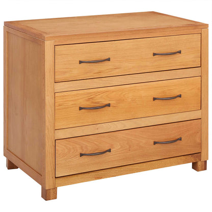 vidaXL Cabinet with Drawer Brown 80 x 50 x 70 cm Solid Oak Wood