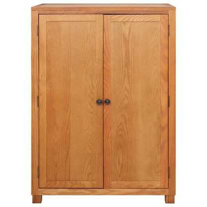 vidaXL Wardrobe with Storage Brown 80 x 50 x 115 cm Solid Oak Wood