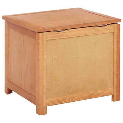 vidaXL Storage Box with Storage 50 x 45 x 45 cm Solid Oak Wood