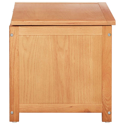 vidaXL Storage Box with Storage 50 x 45 x 45 cm Solid Oak Wood