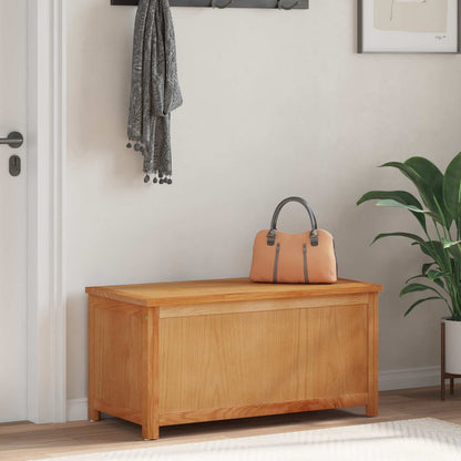 vidaXL Storage Box 90 x 45 x 45 cm Solid Oak Wood