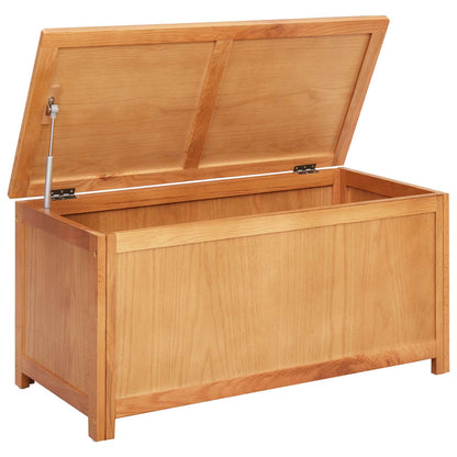 vidaXL Storage Box 90 x 45 x 45 cm Solid Oak Wood