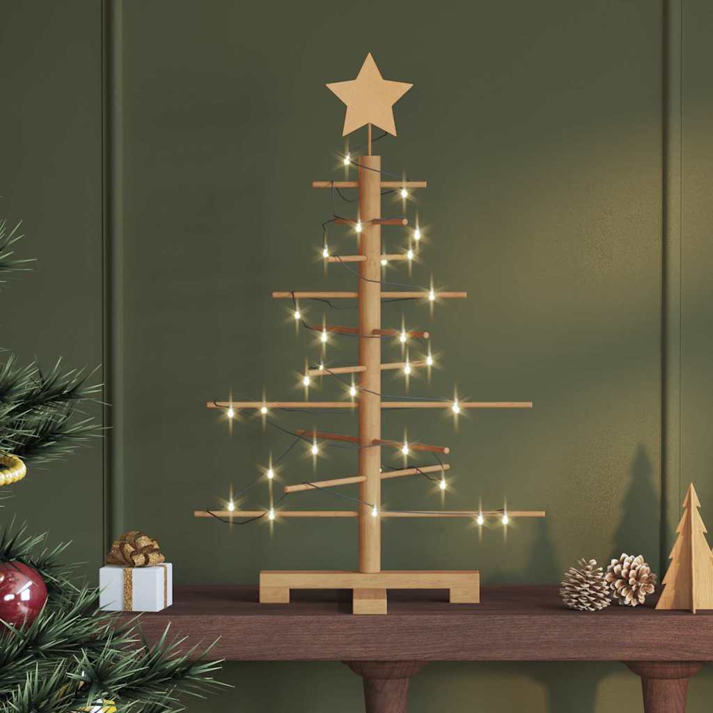 vidaXL Wooden Christmas Tree Brown 75 cm Bamboo