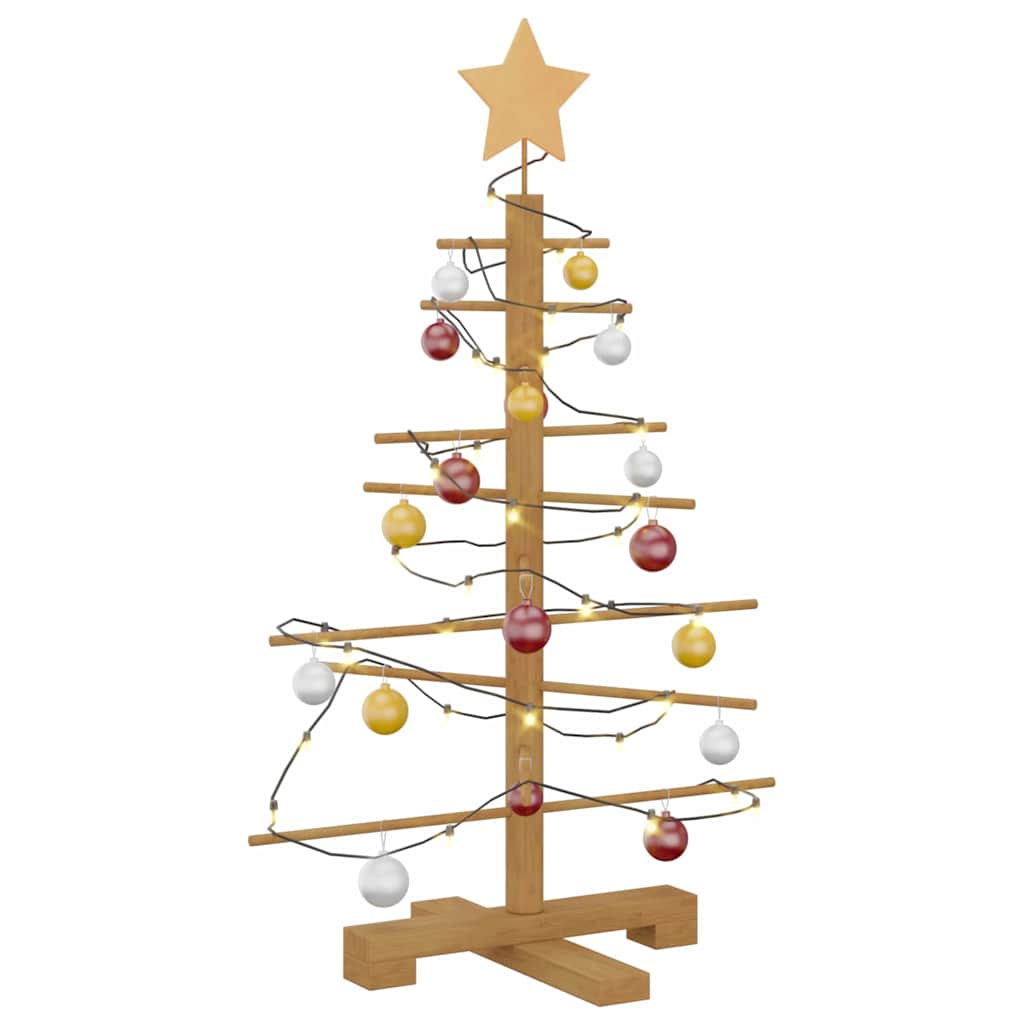 vidaXL Wooden Christmas Tree Brown 75 cm Bamboo